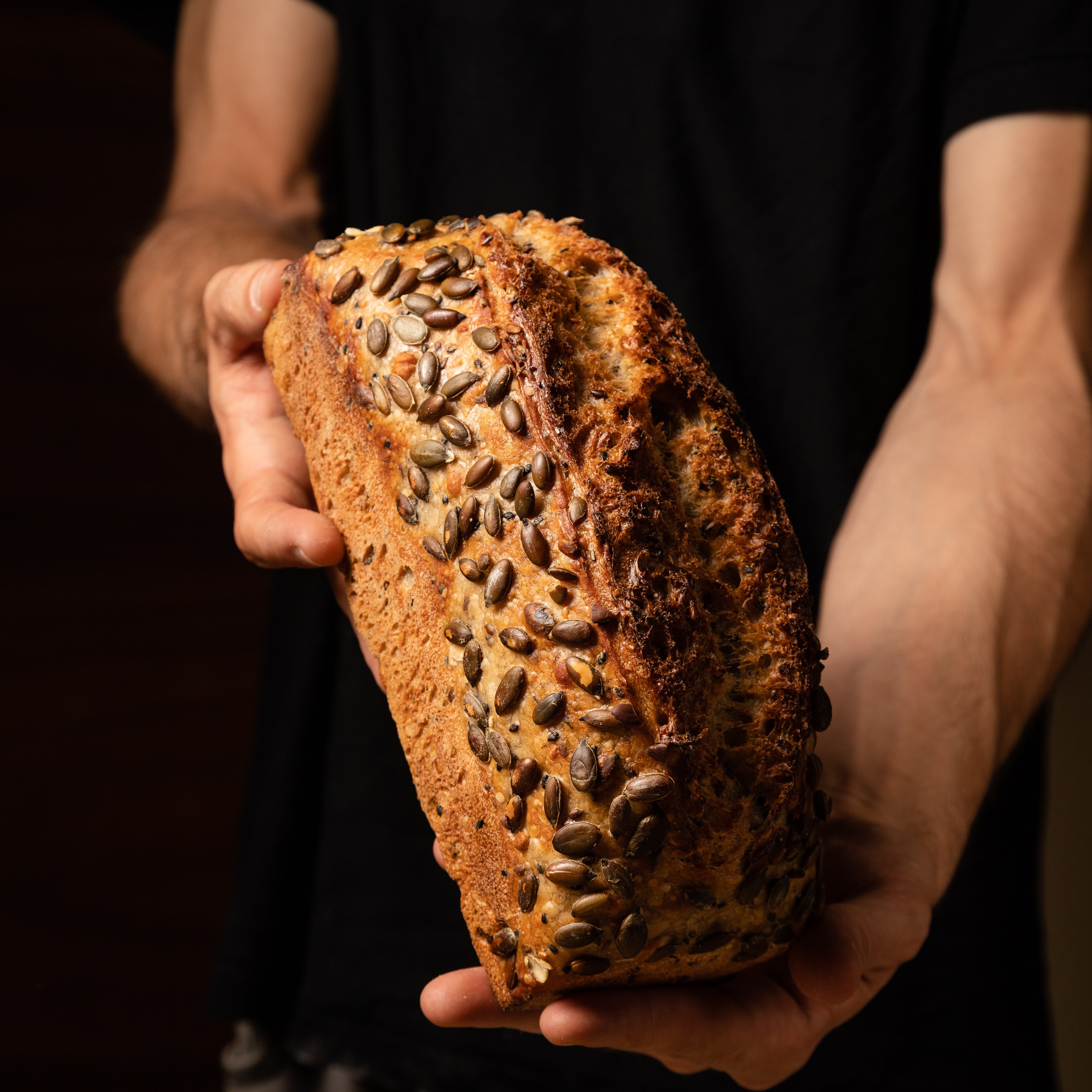 Pão de 5 Sementes de Massa Mãe